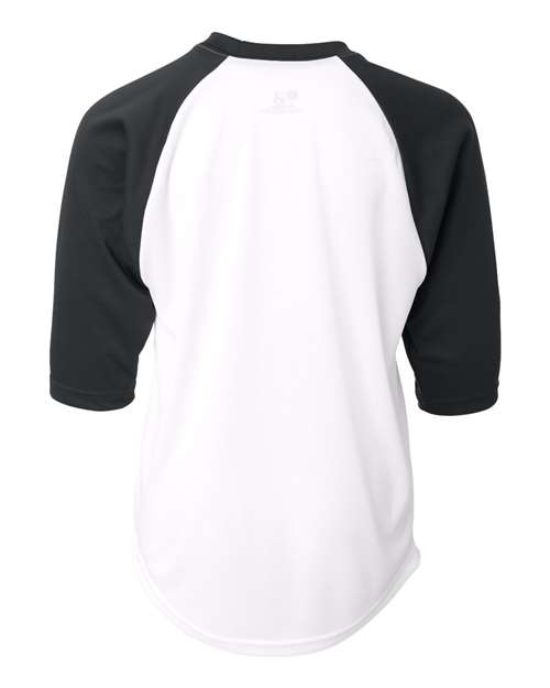 Badger Youth B-Core 3/4 Sleeve Baseball T-Shirt 2133