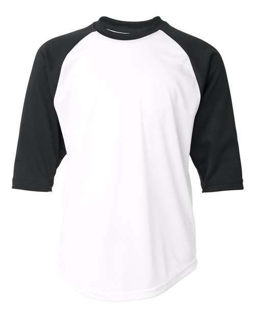 Badger Youth B-Core 3/4 Sleeve Baseball T-Shirt 2133
