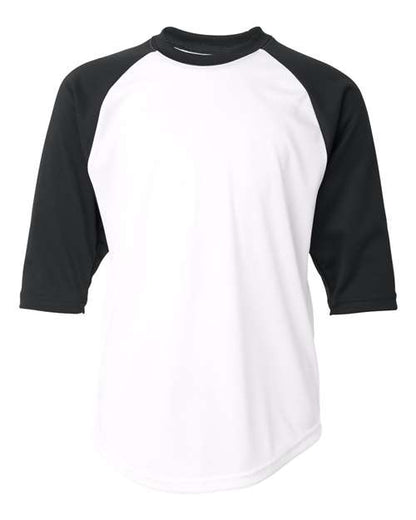 Badger Youth B-Core 3/4 Sleeve Baseball T-Shirt 2133