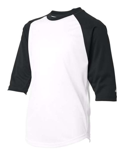 Badger Youth B-Core 3/4 Sleeve Baseball T-Shirt 2133