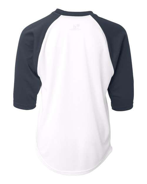 Badger Youth B-Core 3/4 Sleeve Baseball T-Shirt 2133