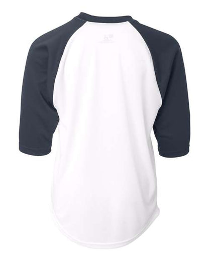 Badger Youth B-Core 3/4 Sleeve Baseball T-Shirt 2133