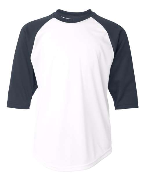 Badger Youth B-Core 3/4 Sleeve Baseball T-Shirt 2133