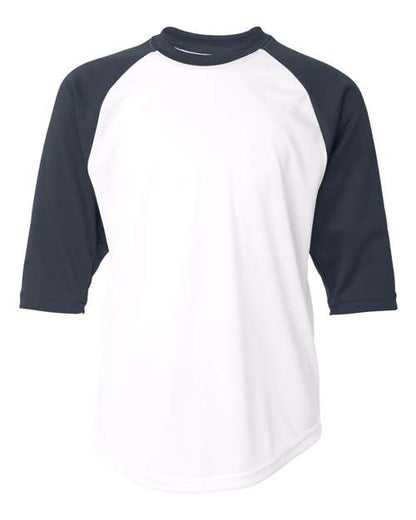 Badger Youth B-Core 3/4 Sleeve Baseball T-Shirt 2133