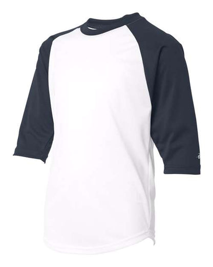 Badger Youth B-Core 3/4 Sleeve Baseball T-Shirt 2133