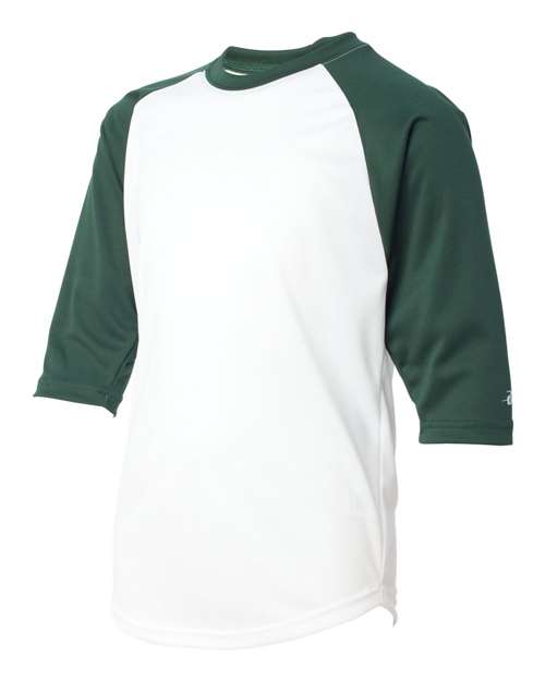 Badger Youth B-Core 3/4 Sleeve Baseball T-Shirt 2133