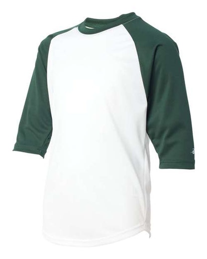 Badger Youth B-Core 3/4 Sleeve Baseball T-Shirt 2133
