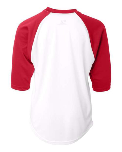 Badger Youth B-Core 3/4 Sleeve Baseball T-Shirt 2133