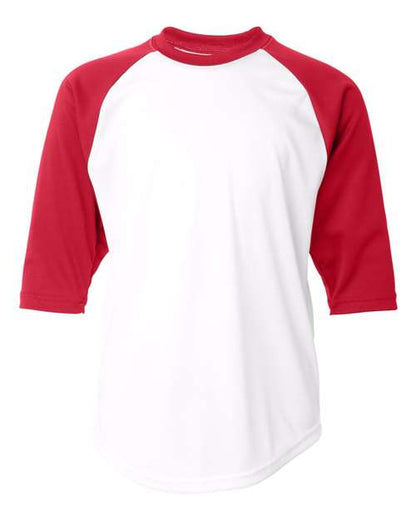 Badger Youth B-Core 3/4 Sleeve Baseball T-Shirt 2133