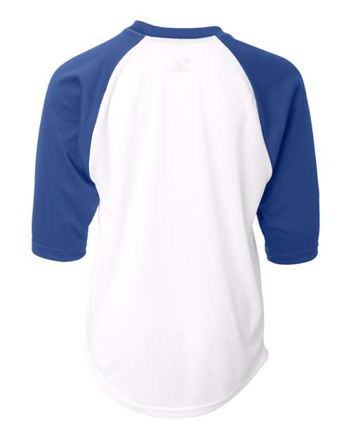 Badger Youth B-Core 3/4 Sleeve Baseball T-Shirt 2133