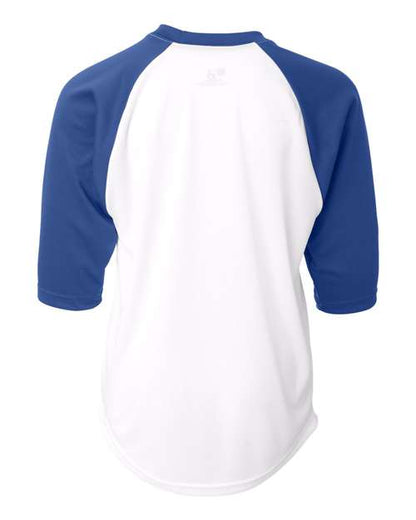 Badger Youth B-Core 3/4 Sleeve Baseball T-Shirt 2133