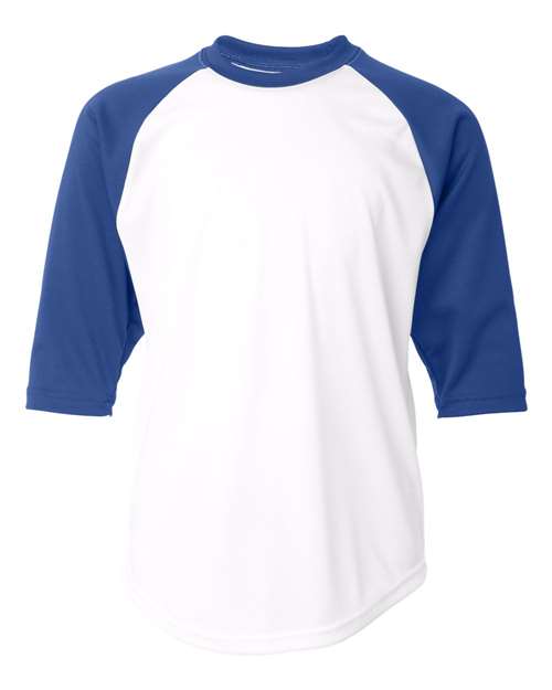 Badger Youth B-Core 3/4 Sleeve Baseball T-Shirt 2133