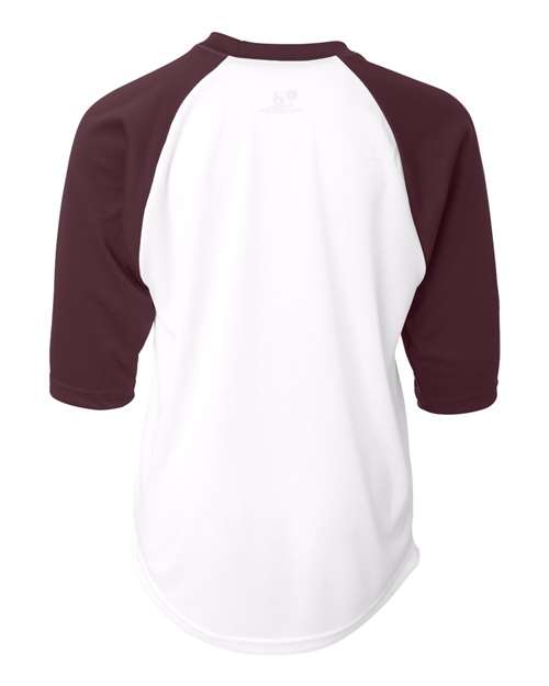 Badger Youth B-Core 3/4 Sleeve Baseball T-Shirt 2133