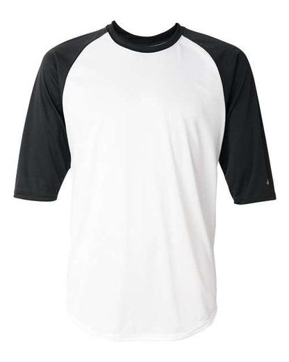 Badger Men's B-Core Three-Quarter Sleeve Baseball T-Shirt 2156