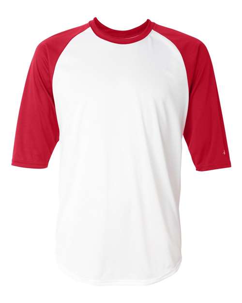 Badger Men's B-Core Three-Quarter Sleeve Baseball T-Shirt 2156