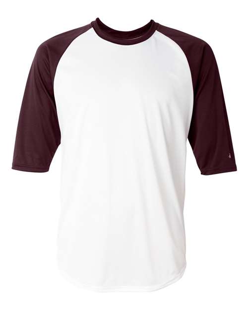 Badger Men's B-Core Three-Quarter Sleeve Baseball T-Shirt 2156