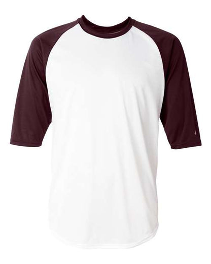 Badger Men's B-Core Three-Quarter Sleeve Baseball T-Shirt 2156