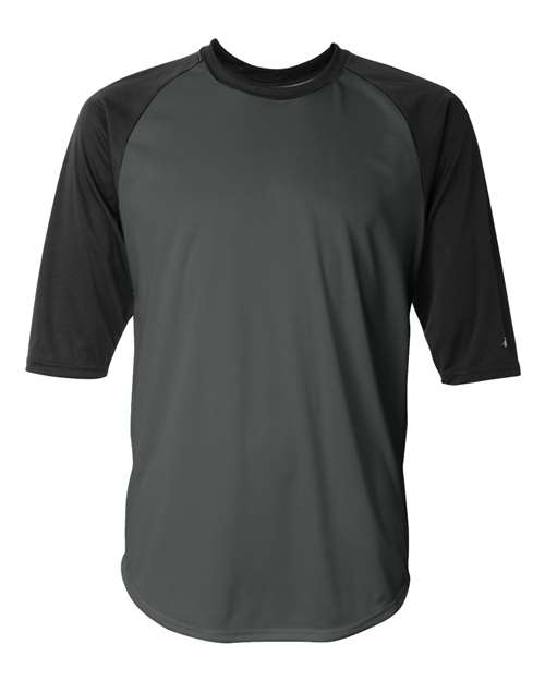 Badger Men's B-Core Three-Quarter Sleeve Baseball T-Shirt 2156