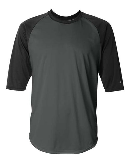 Badger Men's B-Core Three-Quarter Sleeve Baseball T-Shirt 2156
