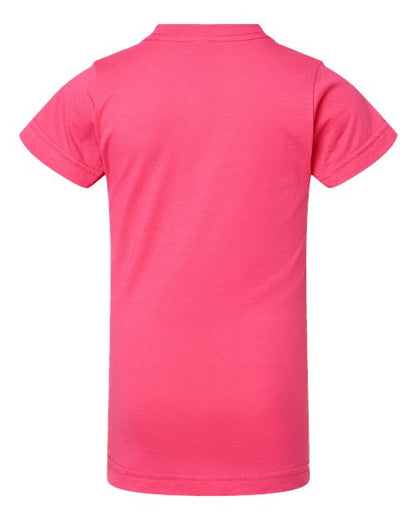 LAT Girls' Fine Jersey Tee 2616 Hot Pink