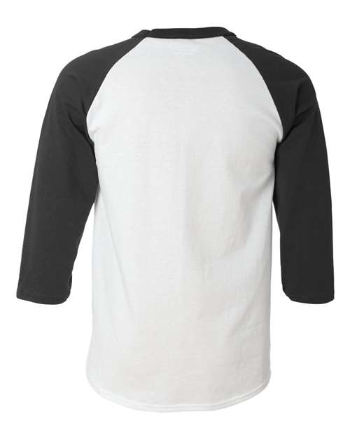 Champion Three-Quarter Raglan Sleeve Baseball T-Shirt T137 Custom Embroidered Business Logo