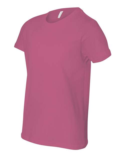 BELLA + CANVAS Youth Jersey Tee 3001Y Asphalt Custom Embroidered Business Logo