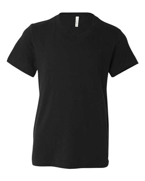 BELLA + CANVAS Youth Jersey Tee 3001Y Black Custom Embroidered Business Logo