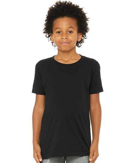Custom Embroidered  BELLA + CANVAS Youth Jersey Tee 3001Y Black