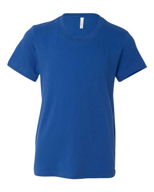 BELLA + CANVAS Youth Jersey Tee 3001Y True Royal Custom Embroidered Business Logo
