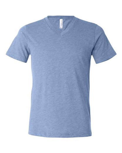 BELLA + CANVAS Triblend V-Neck Short Sleeve Tee 3415 Blue Triblend