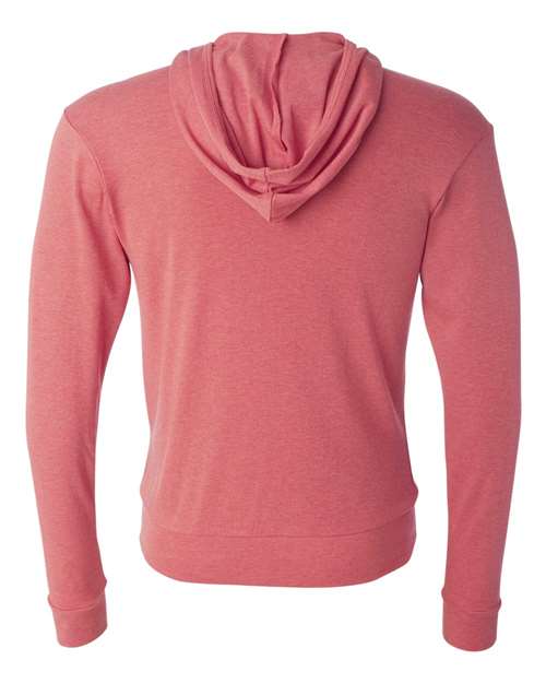 BELLA + CANVAS Triblend Lightweight Full-Zip Hooded Long Sleeve Tee 3939