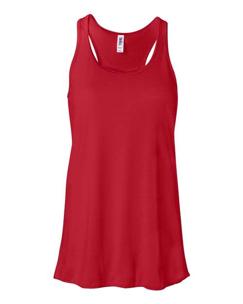 BELLA + CANVAS Women's Flowy Racerback Tank 8800 Red