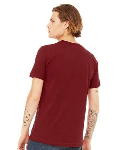 BELLA + CANVAS Jersey Tee 3001 Cardinal Custom Embroidered Business Logo