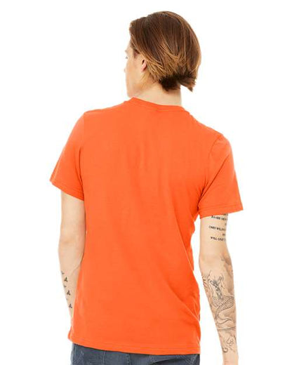 BELLA + CANVAS Jersey Tee 3001 Orange Custom Embroidered Business Logo