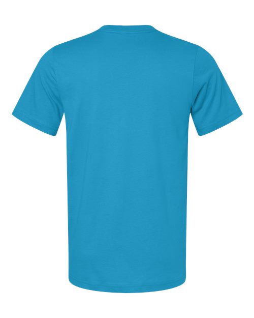 BELLA + CANVAS Jersey Tee 3001 Aqua Custom Embroidered Business Logo