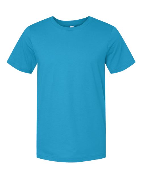 BELLA + CANVAS Jersey Tee 3001 Aqua Custom Embroidered Business Logo