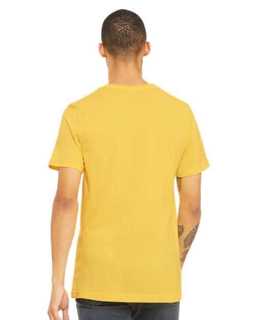 BELLA + CANVAS Jersey Tee 3001 Yellow Custom Embroidered Business Logo