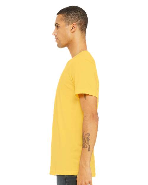 BELLA + CANVAS Jersey Tee 3001 Yellow Custom Embroidered Business Logo