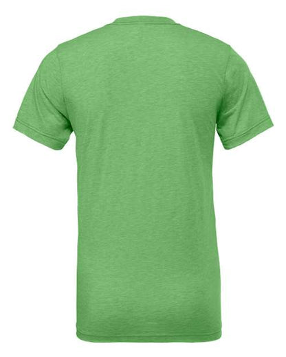 BELLA + CANVAS Triblend Tee 3413 Grass Green Triblend Custom Embroidered Business Logo