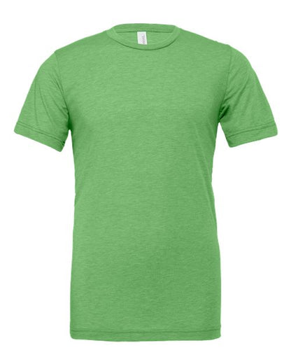 BELLA + CANVAS Triblend Tee 3413 Grass Green Triblend Custom Embroidered Business Logo
