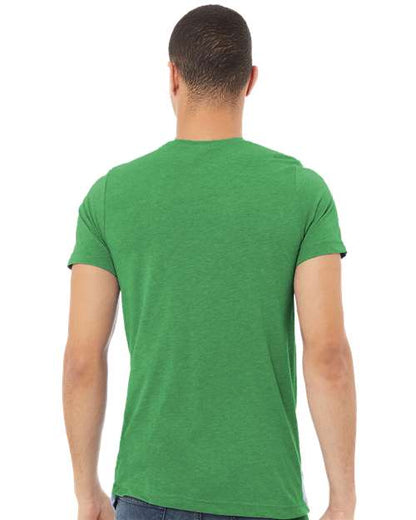 BELLA + CANVAS Triblend Tee 3413 Green Triblend Custom Embroidered Business Logo