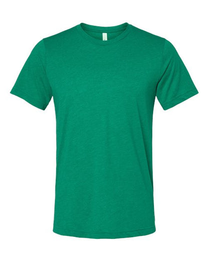 BELLA + CANVAS Triblend Tee 3413 Ice Blue Triblend Custom Embroidered Business Logo