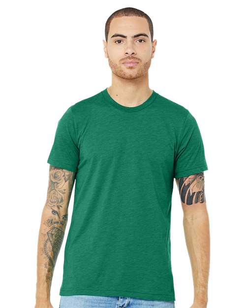 Custom Embroidered  BELLA + CANVAS Triblend Tee 3413 Kelly Triblend