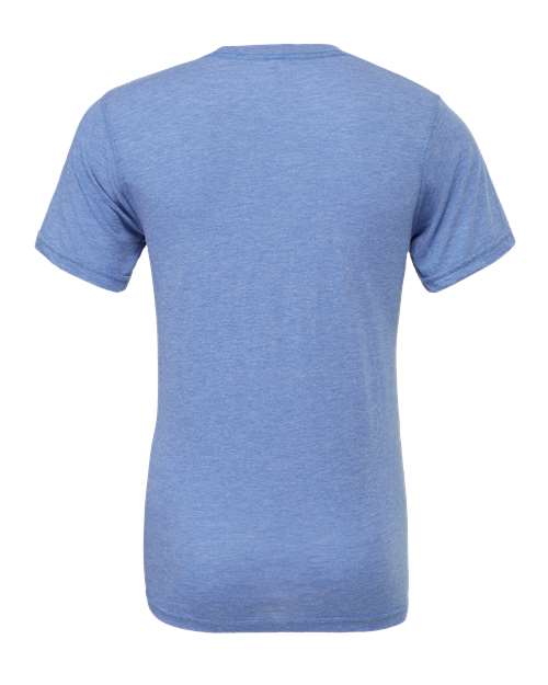 BELLA + CANVAS Triblend Tee 3413 Blue Storm Triblend Custom Embroidered Business Logo