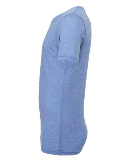 BELLA + CANVAS Triblend Tee 3413 Blue Triblend Custom Embroidered Business Logo