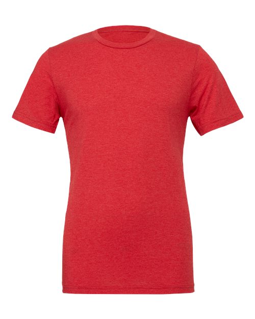 BELLA + CANVAS Triblend Tee 3413 Red Triblend Custom Embroidered Business Logo