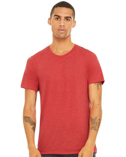 BELLA + CANVAS Triblend Tee 3413 Purple Triblend Custom Embroidered Business Logo