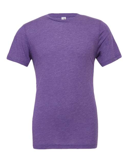 BELLA + CANVAS Triblend Tee 3413 Purple Triblend Custom Embroidered Business Logo