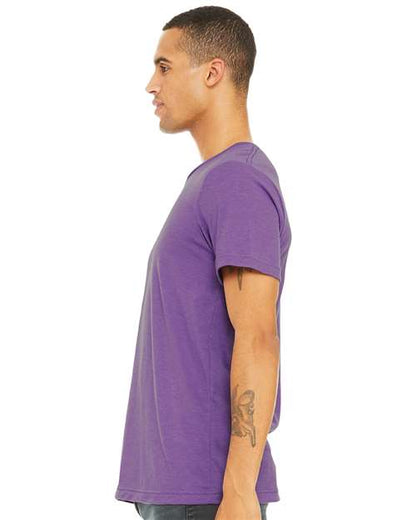 BELLA + CANVAS Triblend Tee 3413 Purple Triblend Custom Embroidered Business Logo
