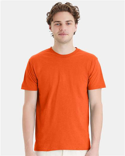 Custom Embroidered  Hanes Perfect-T T-Shirt 4980 Orange